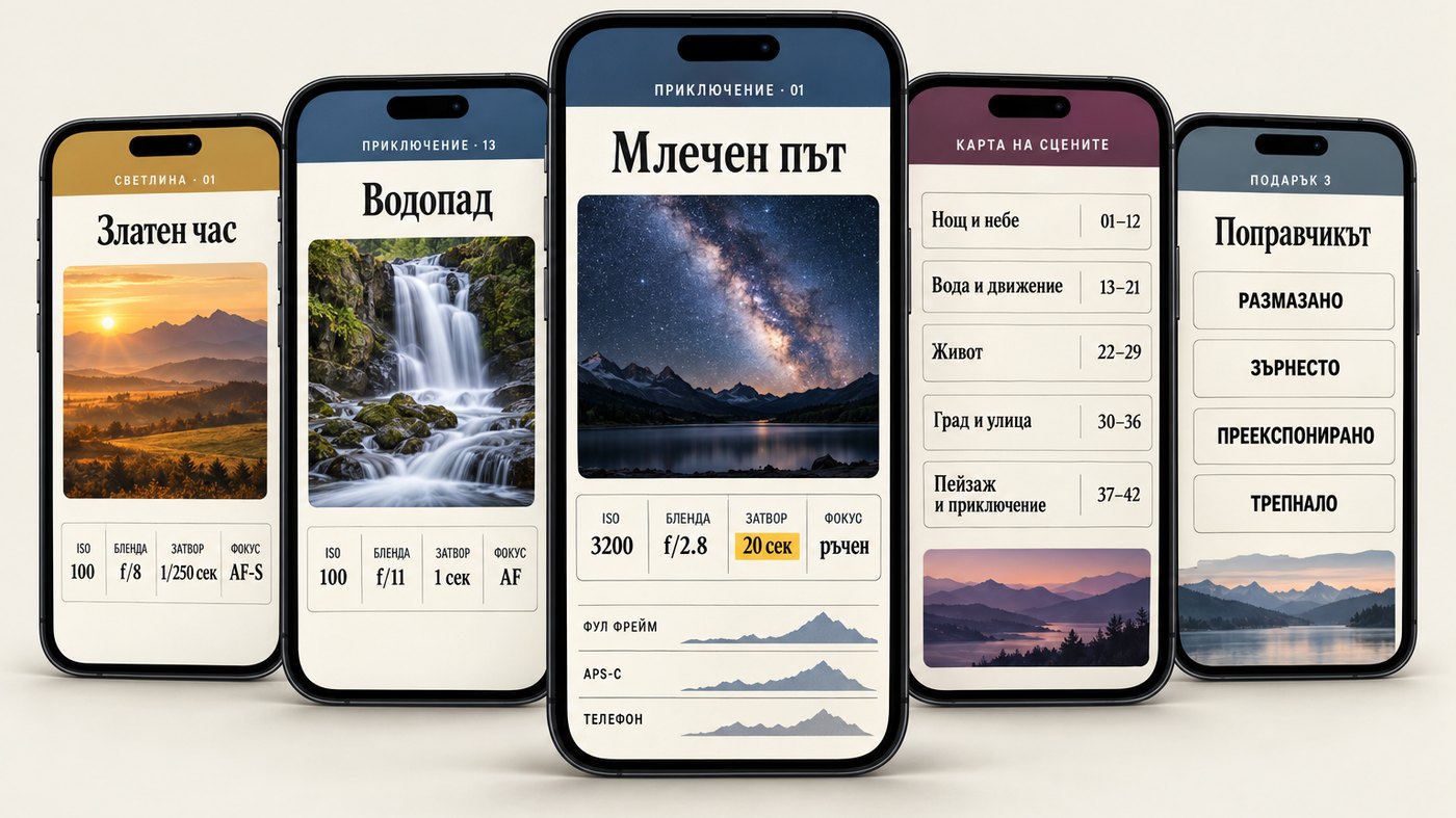 Целият пакет на телефона: шпаргалките, Картата на сцените и подаръците