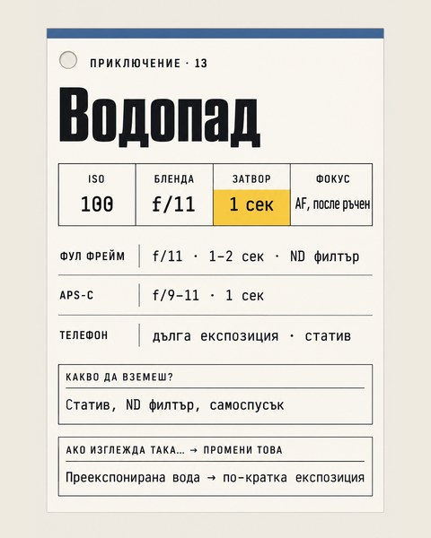 Приключение 13, Водопад